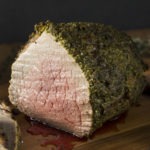 Herb Crusted Beef Roast with Horseradish Chive Sauce