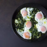Skillet Baked Eggs with Spinach