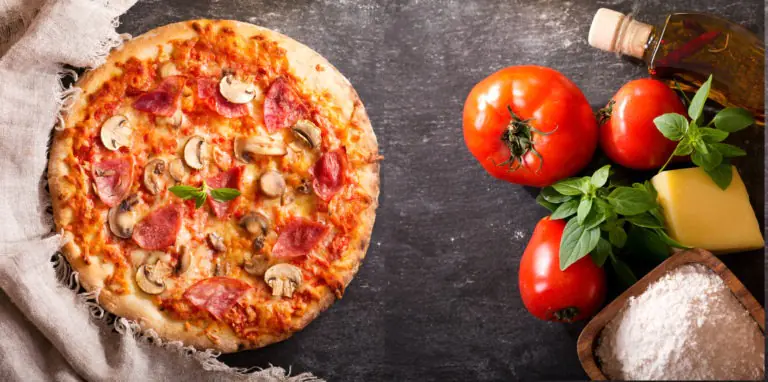 Three Cheese Pizza with Pancetta and Mushrooms