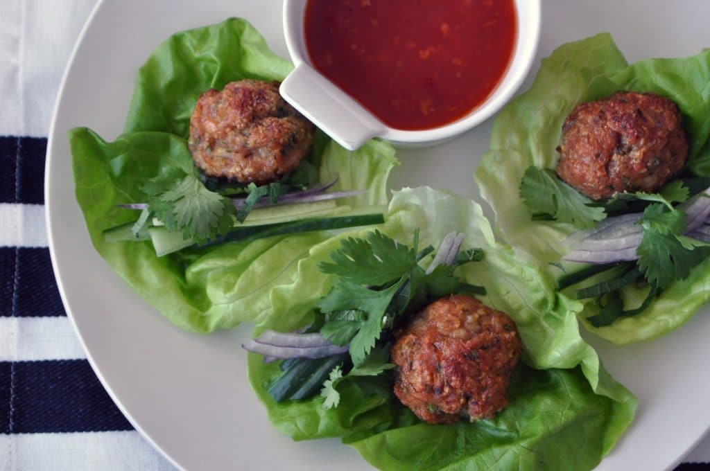 vietnamese meatball lettuce wraps10