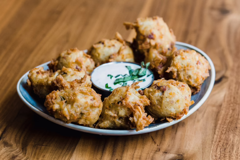 Bacon Grits Fritters