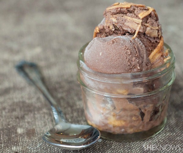 Chocolate Ice Cream with a Peanut Butter Ripple sk