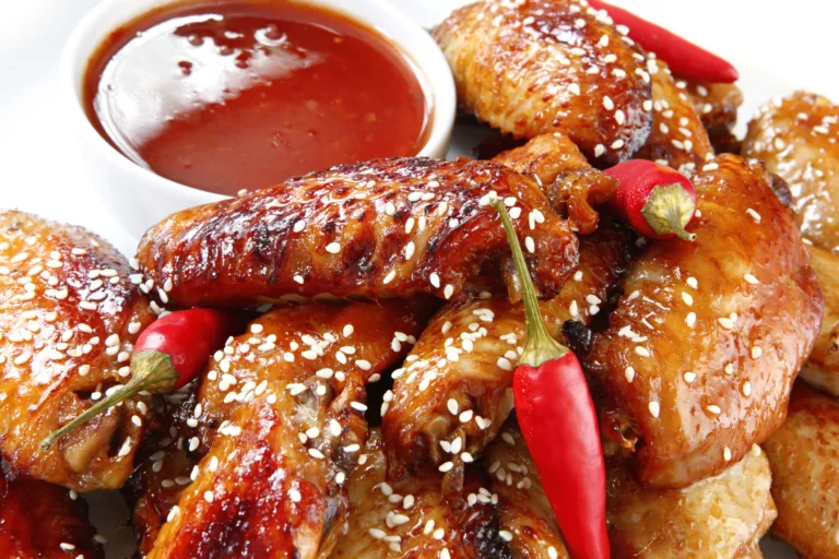 Plum Sauced Chicken Wings