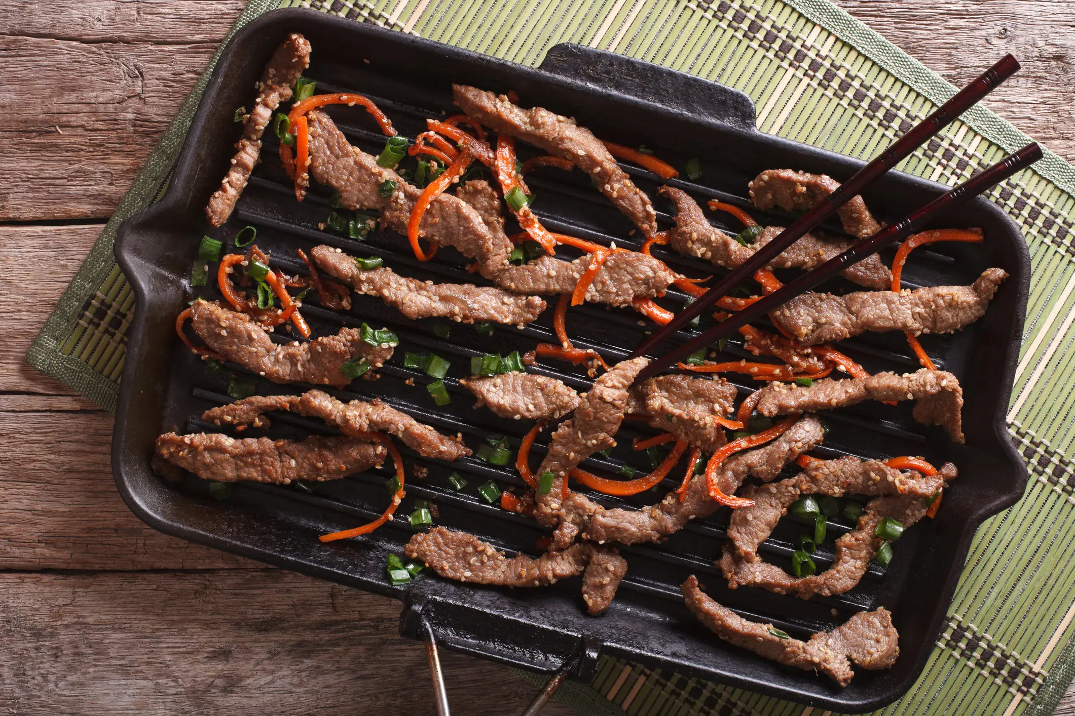 Bibimbap Style Korean Marinated Flank Steak rotated