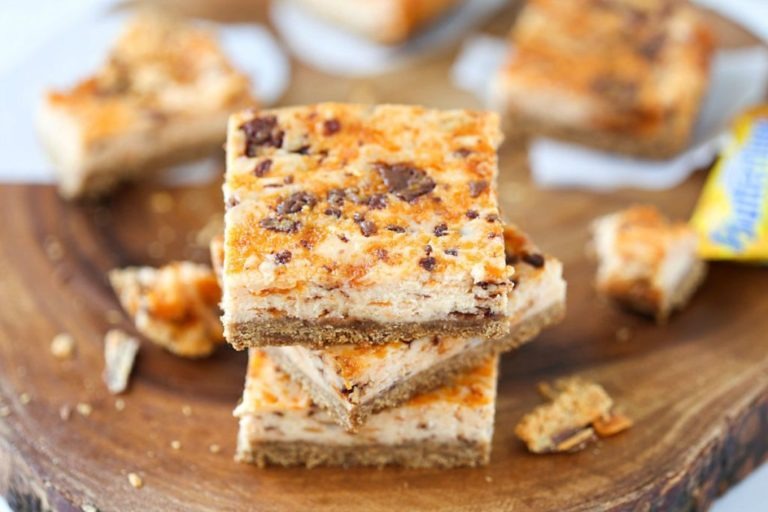 Butterfinger Cheesecake Bars