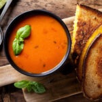tomato soup and grilled cheese sandwich