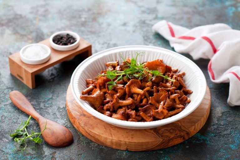 Grilled Chanterelle Mushrooms