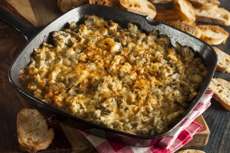 Grilled Artichoke Dip with Parmesan Crust