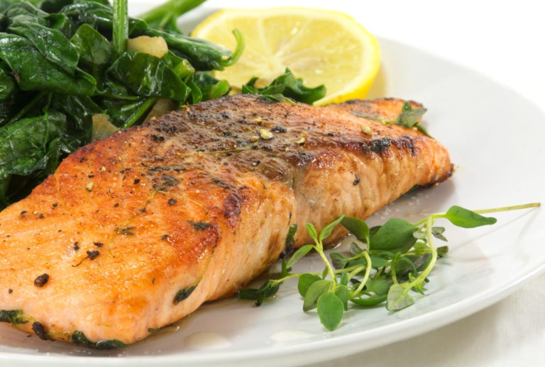lemon garlic salmon scaled