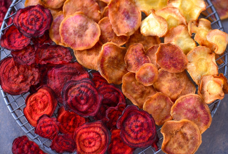 colorful dried vegetable chips from dehydrator 137569689